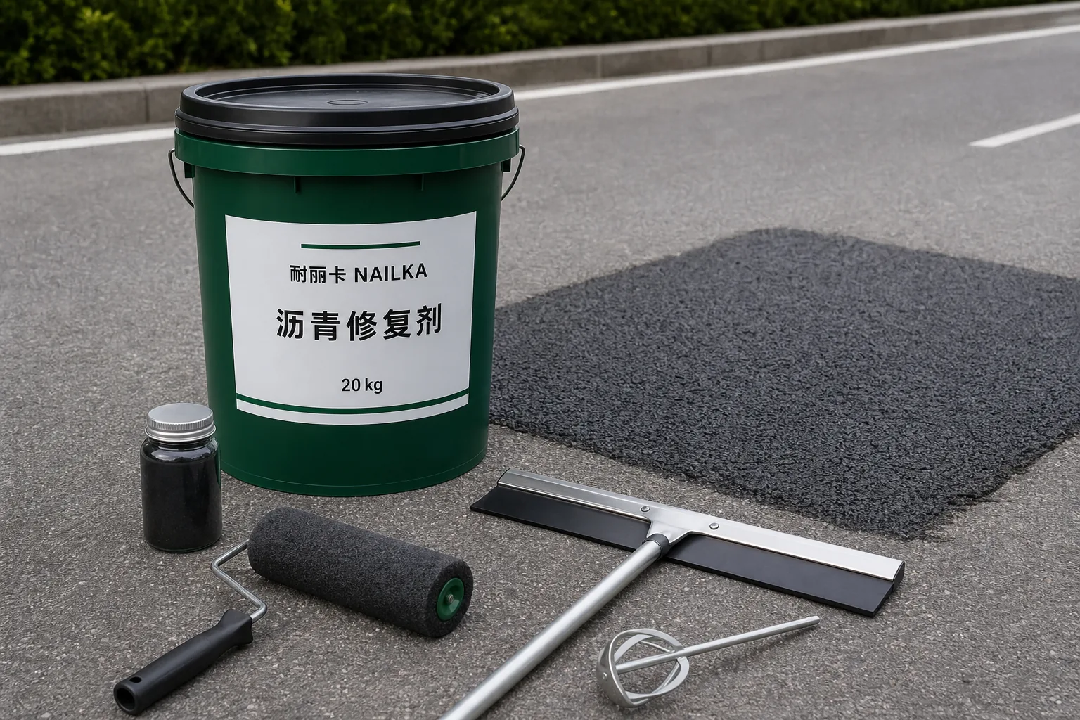 耐丽卡沥青修复剂产品与施工工具