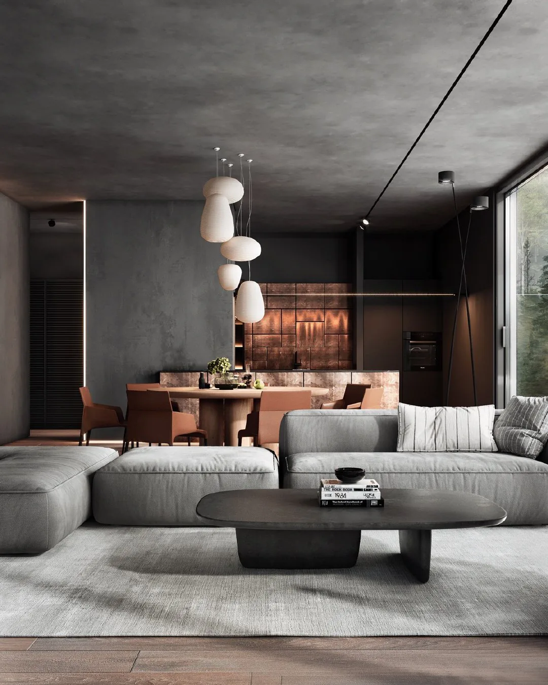 PANDOMO LOFT现代水泥质感住宅空间