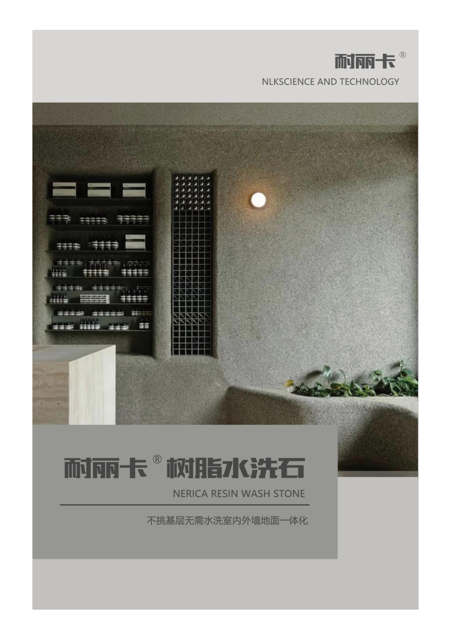 耐丽卡树脂水洗石墙地面一体化